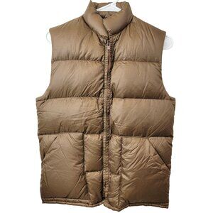 Sears Vintage 80s Puff Vest Men Small Brown Jacket Western Outdoors Coat Winter